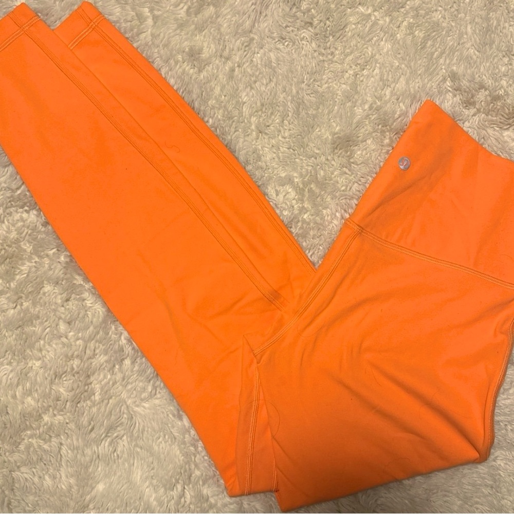 Lululemon Align Leggings Size 6 28” length Orange Soda